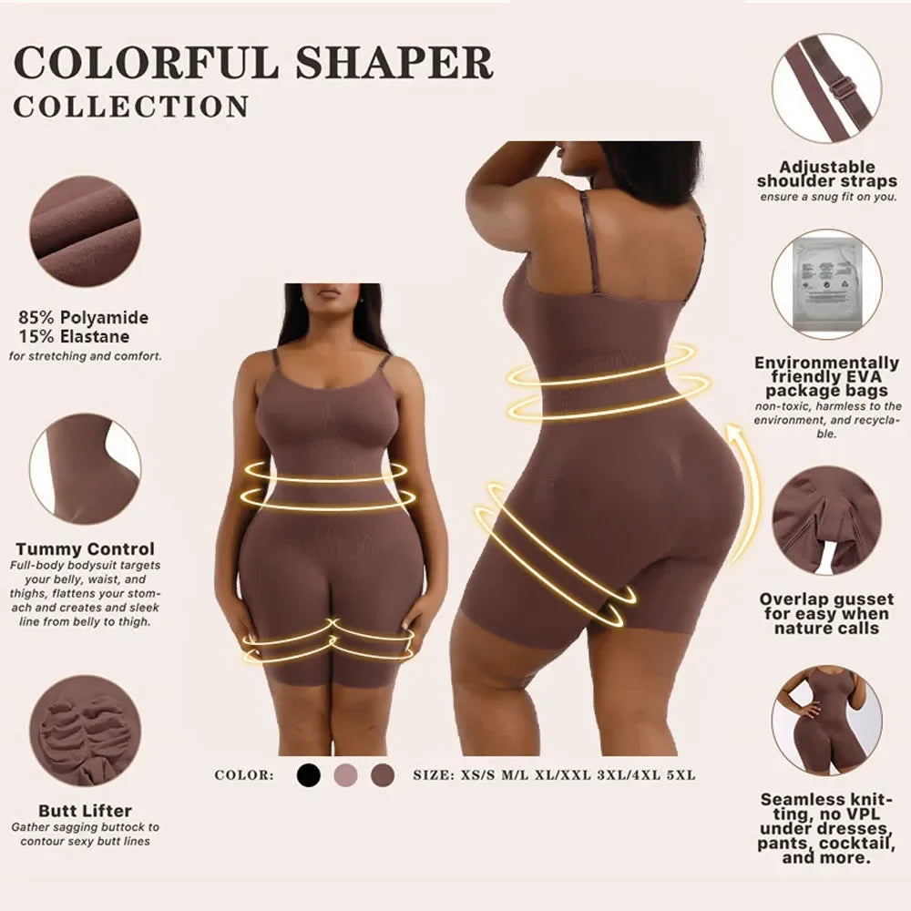 Shapewear Stree Jumpsuit Women Tummy Control Full Body Shaper Bodysuit Reducing and Shaping Girdles