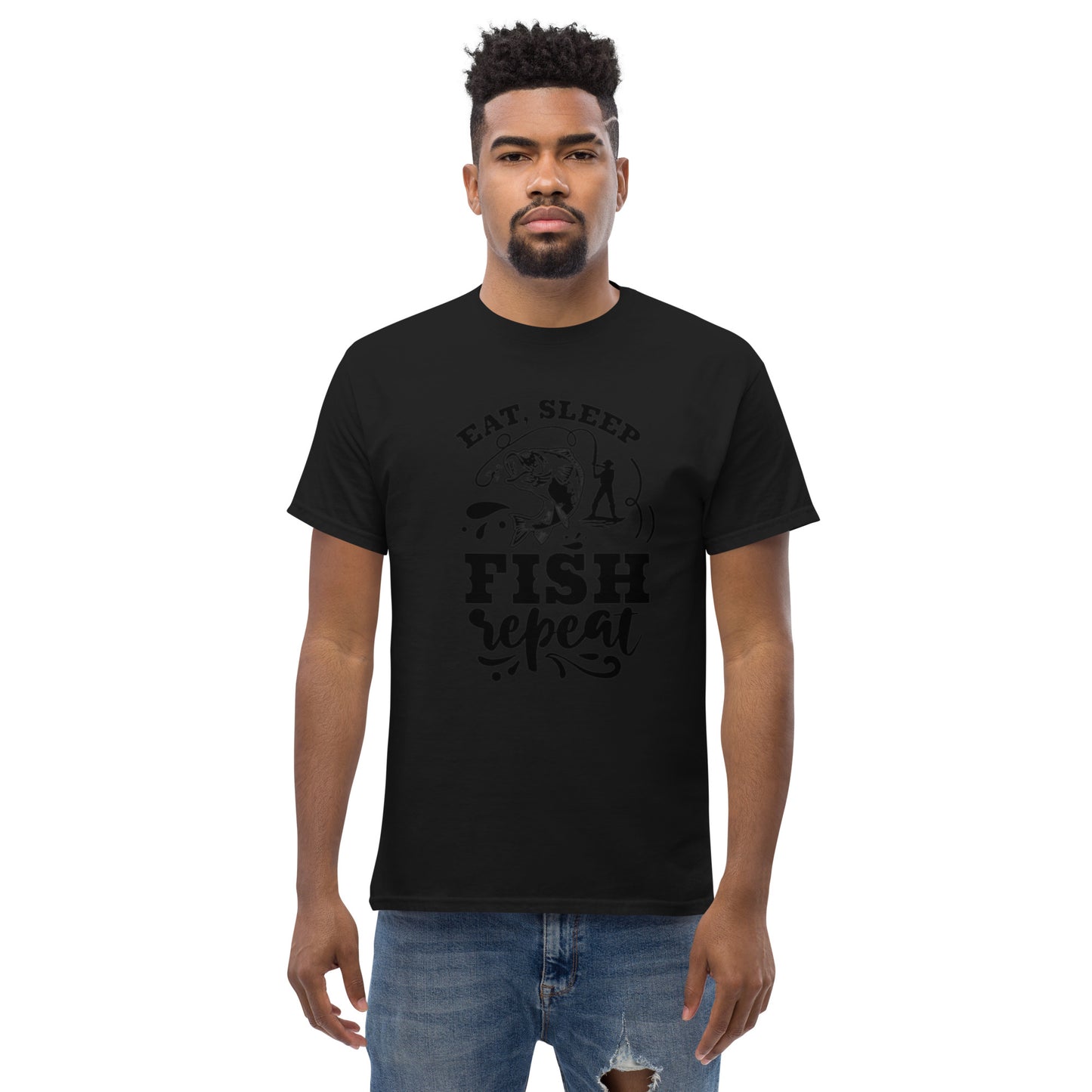 Men's T-Shirt:  Eat, Sleep, Fish, Repeat