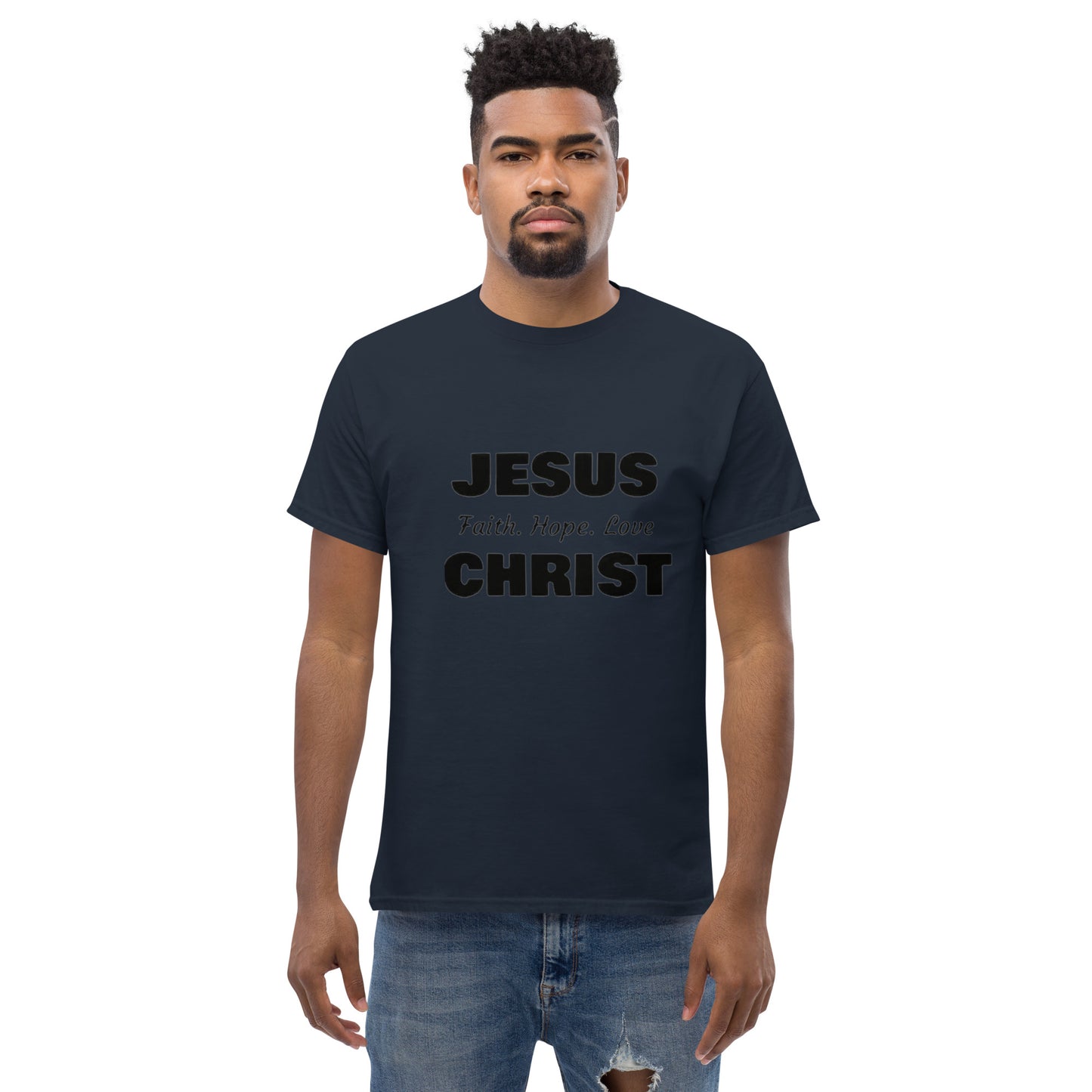 Men's T-Shirt:  Jesus Christ Faith Hope Love