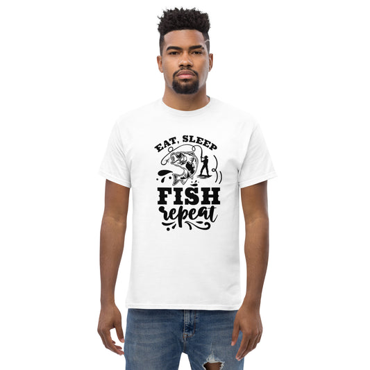 Men's T-Shirt:  Eat, Sleep, Fish, Repeat